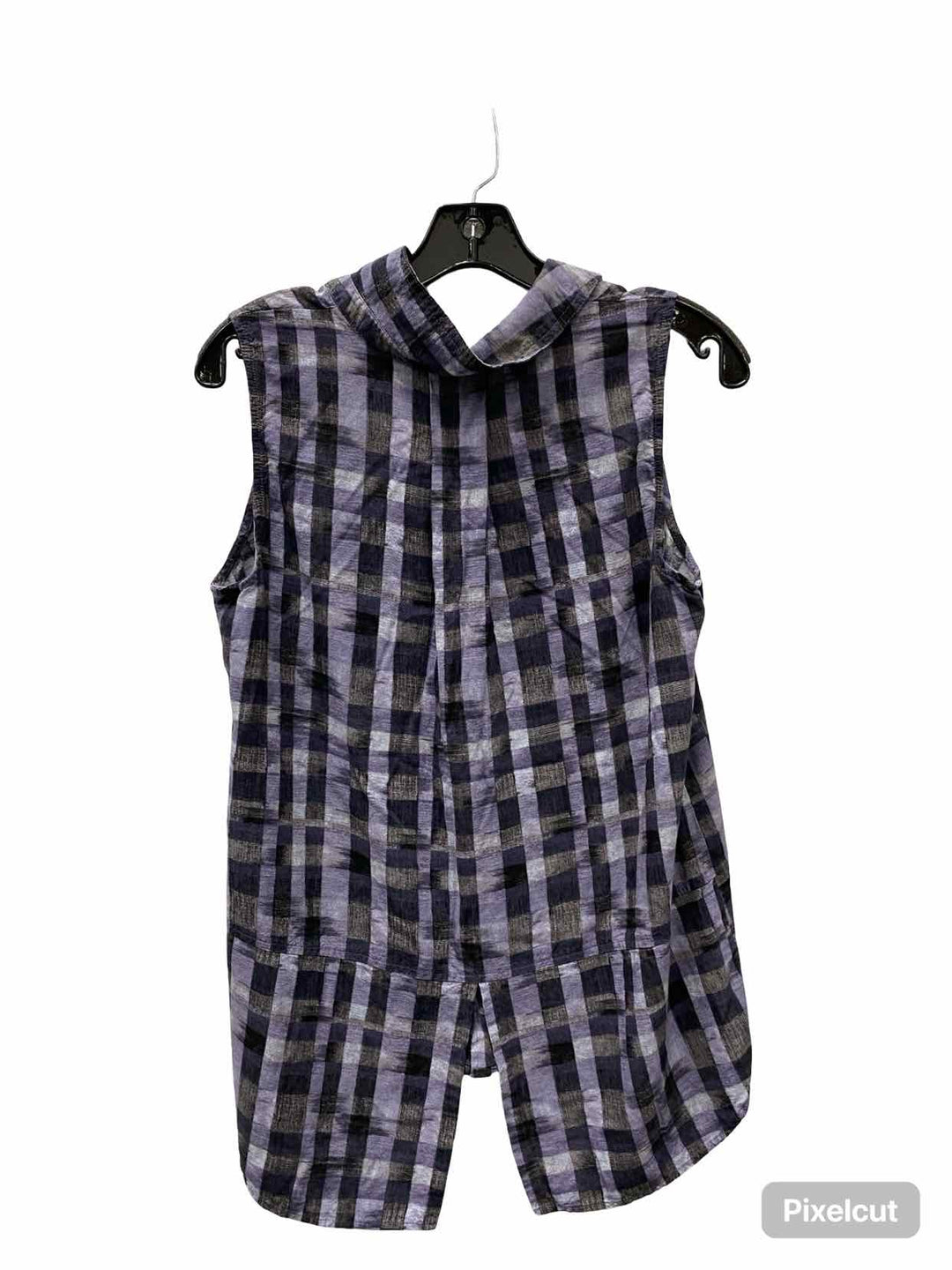 Rock & Republic Size M Black Purple Plaid Tank Top