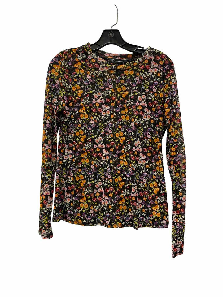 INC Size S Multi-Color Floral Long Sleeve Shirts