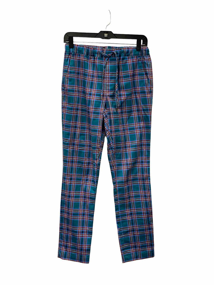 Wildfang Size XS Blue Green Plaid Pants