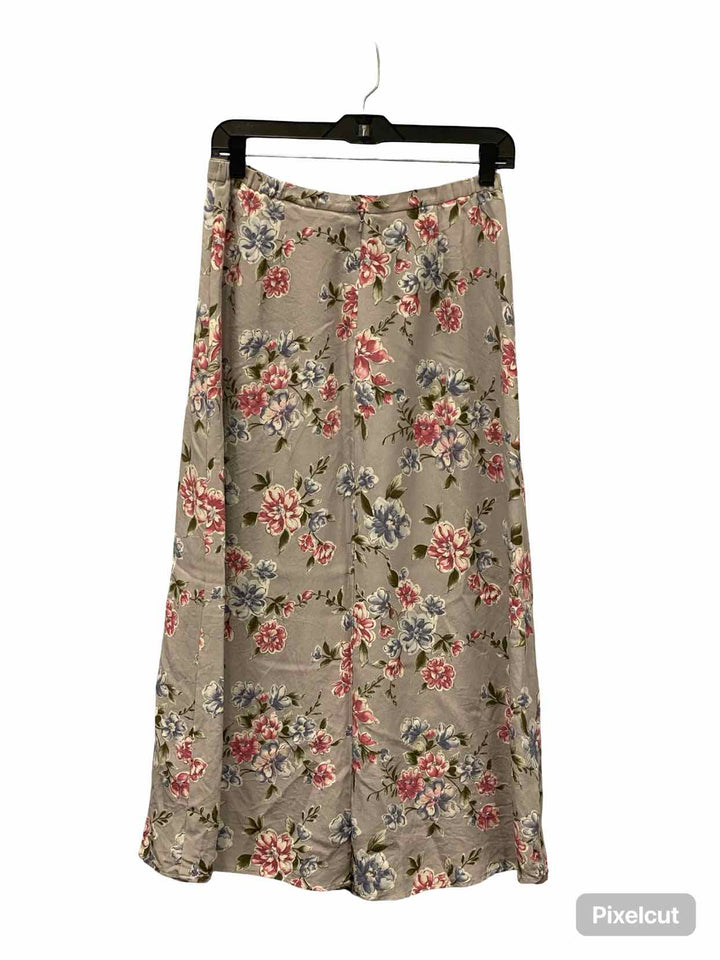 Talbots Size 8 Grey Floral Skirt
