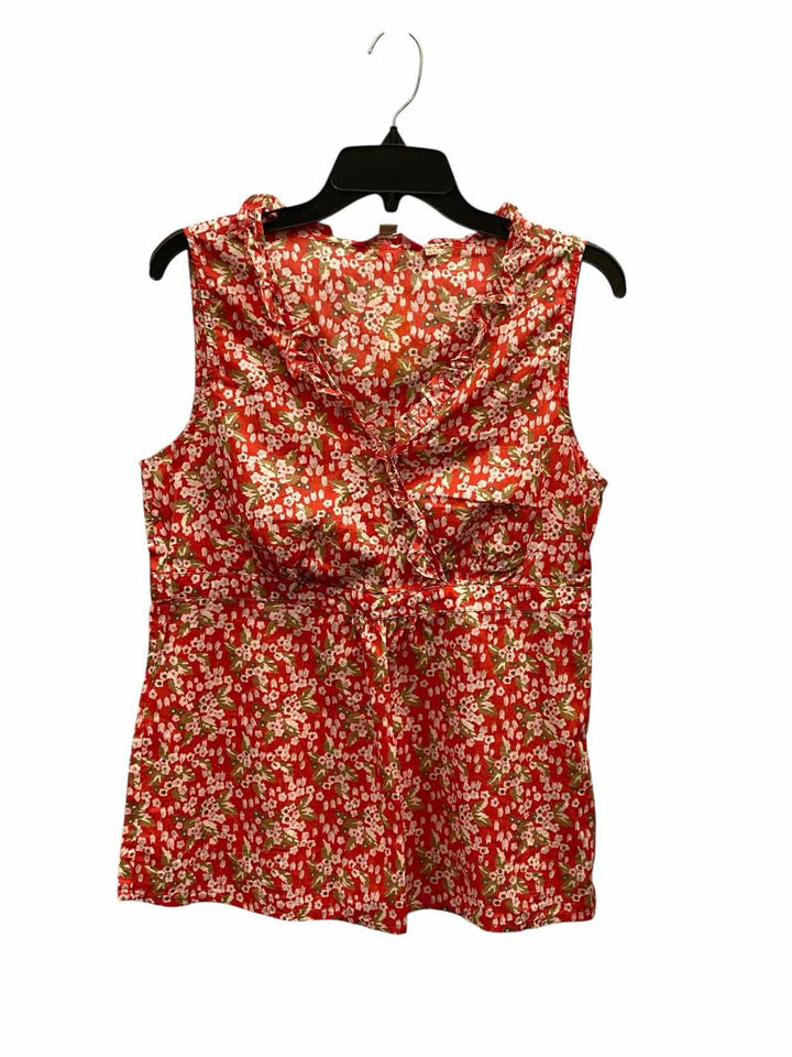boden Size 10 Red Floral Tank Top