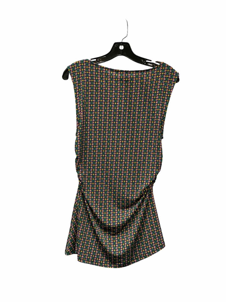 Halogen Size 1(S) Green Yellow Print Tank Top