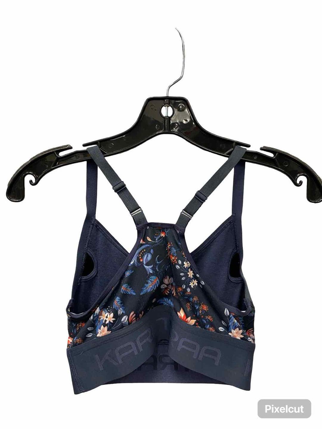 Kari Traa Size XS Blue Red Floral Athletic Bra