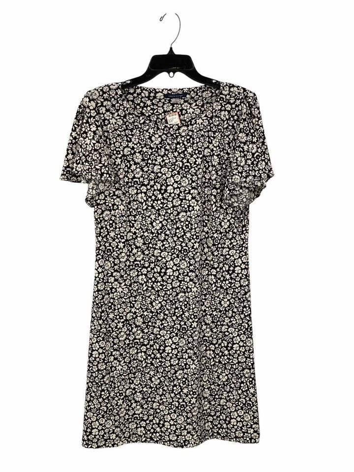 Tommy Hilfiger Size 12 Black White Floral Dress