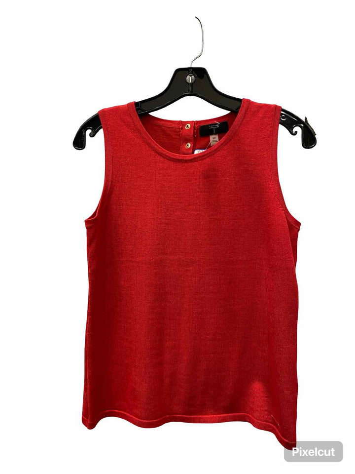 Tahari Size S Red Knit Tank Top
