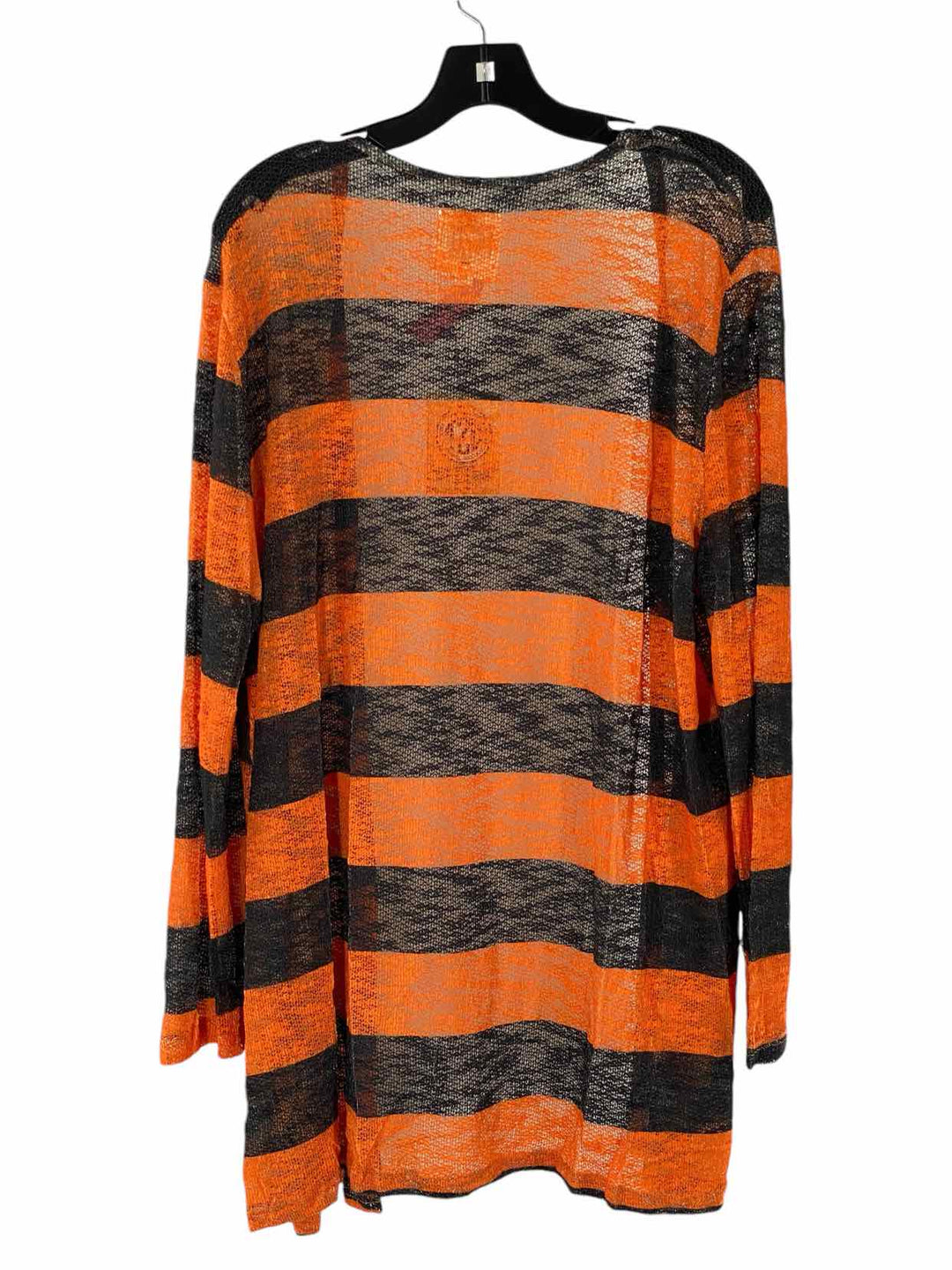 tees2urdoor Size 2XL/3XL Orange Black Striped NWT Sweater