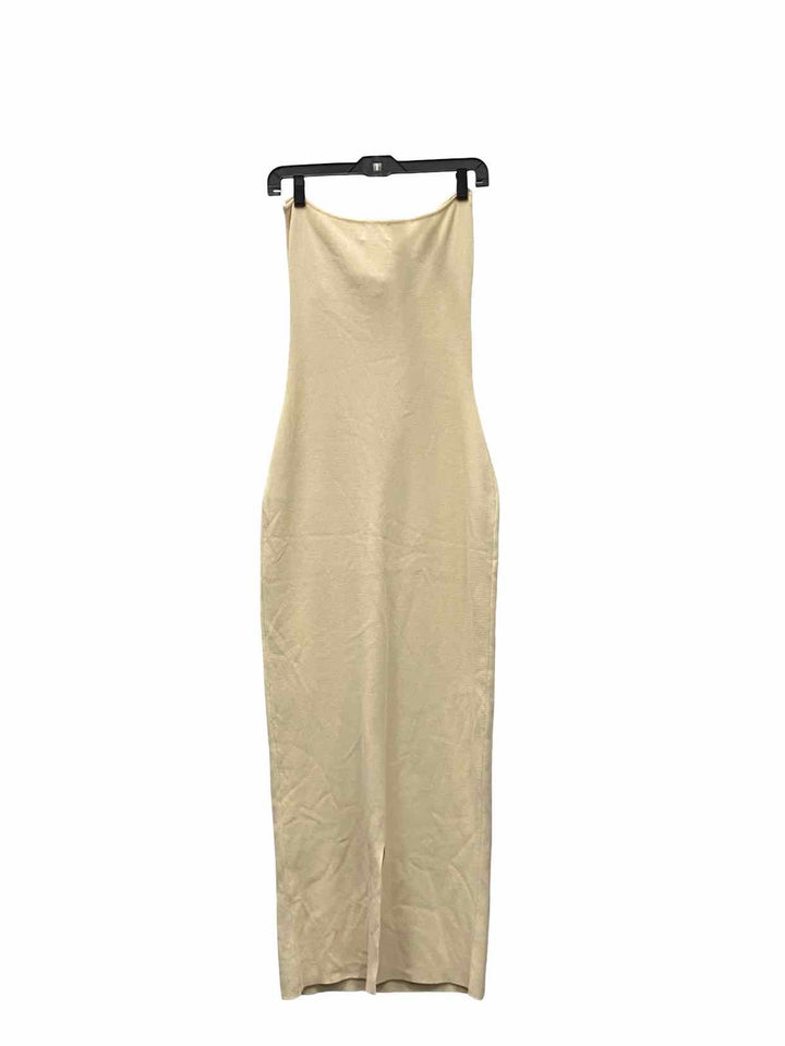 SNDYS Size L Cream Dress