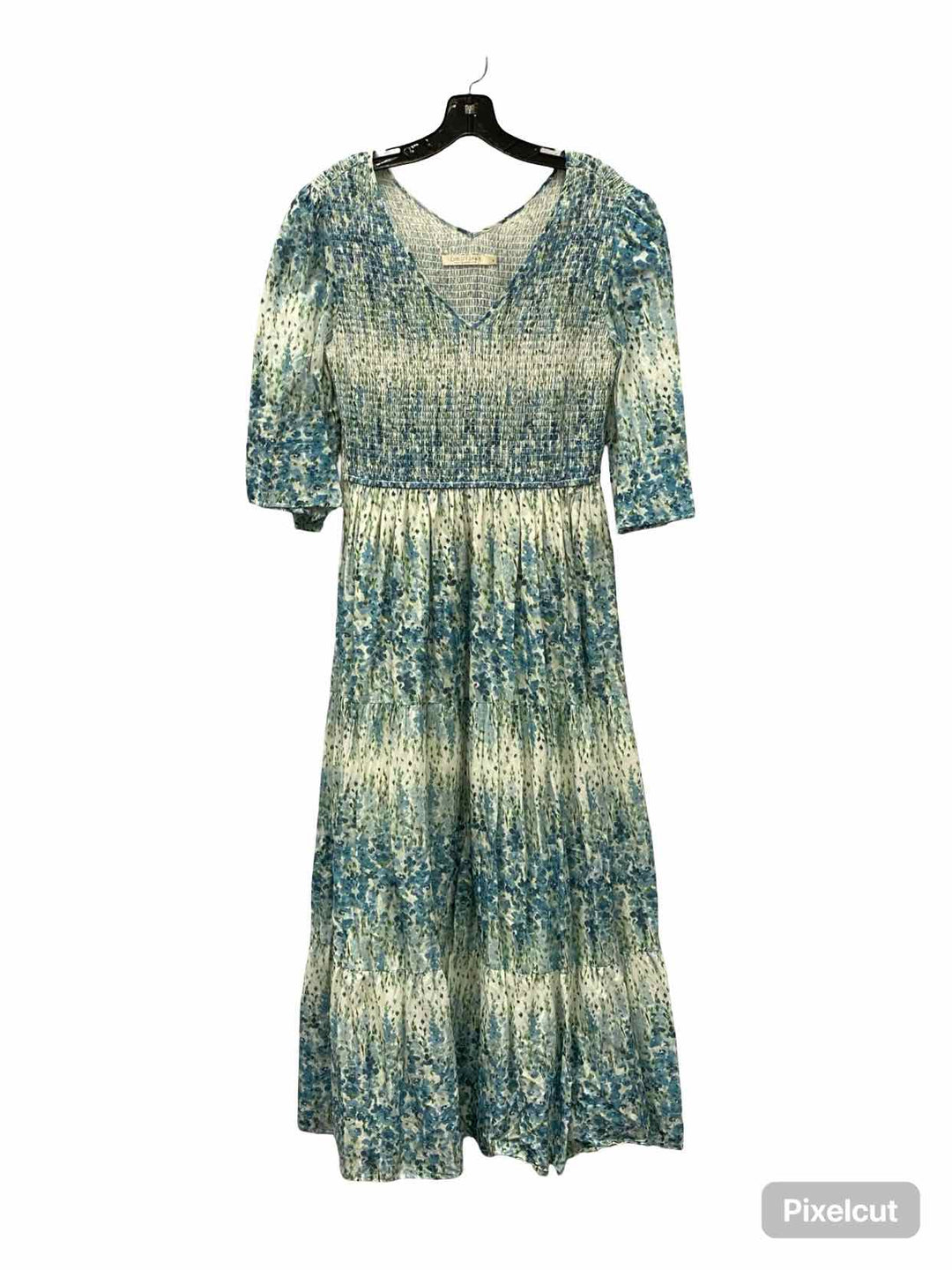 Christy Dawn Size M Blue Green Floral Dress