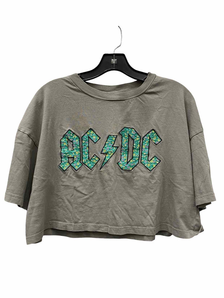 AC/DC Size M Gray ACDC Short Sleeve Shirts