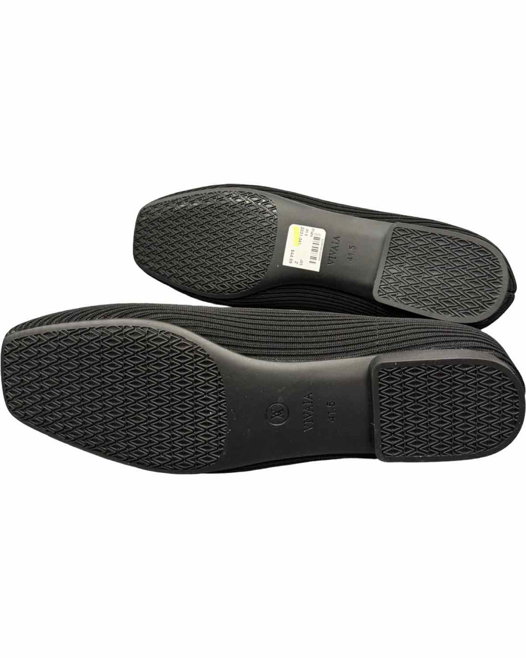 Vivaia Shoe Size 41.5 Black Square-Toe V-Cut Flats