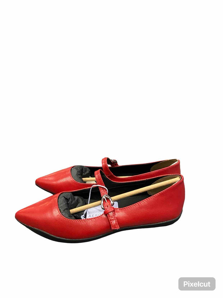 Aerosoles Shoe Size 6.5 Red Leather Diva Mary Jane NWT Flats