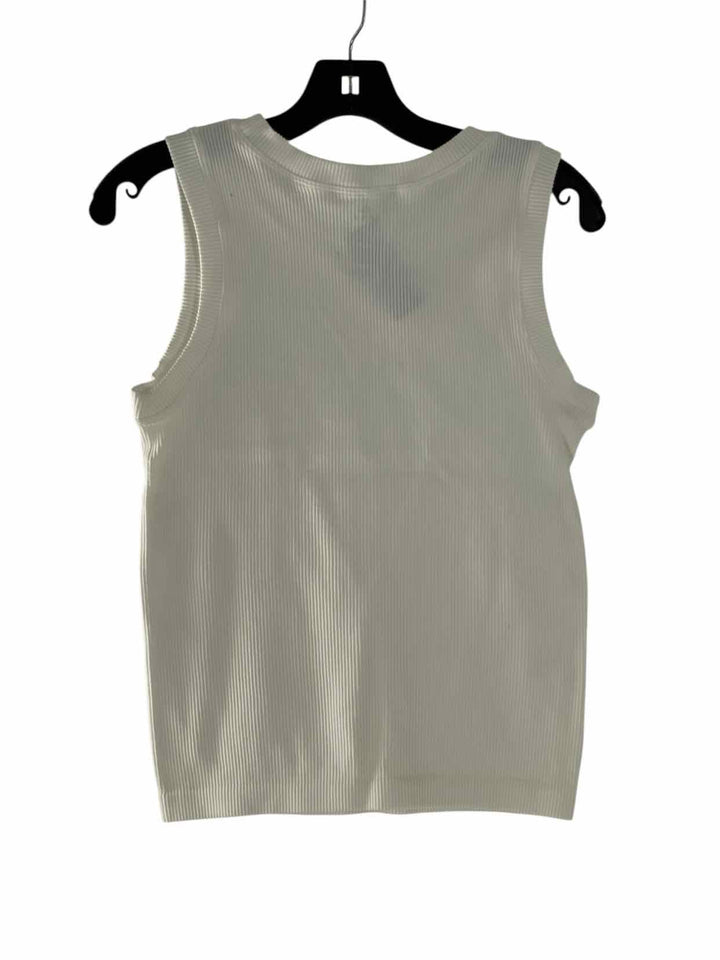 BKE Size M/L White Ribbed Tank Top