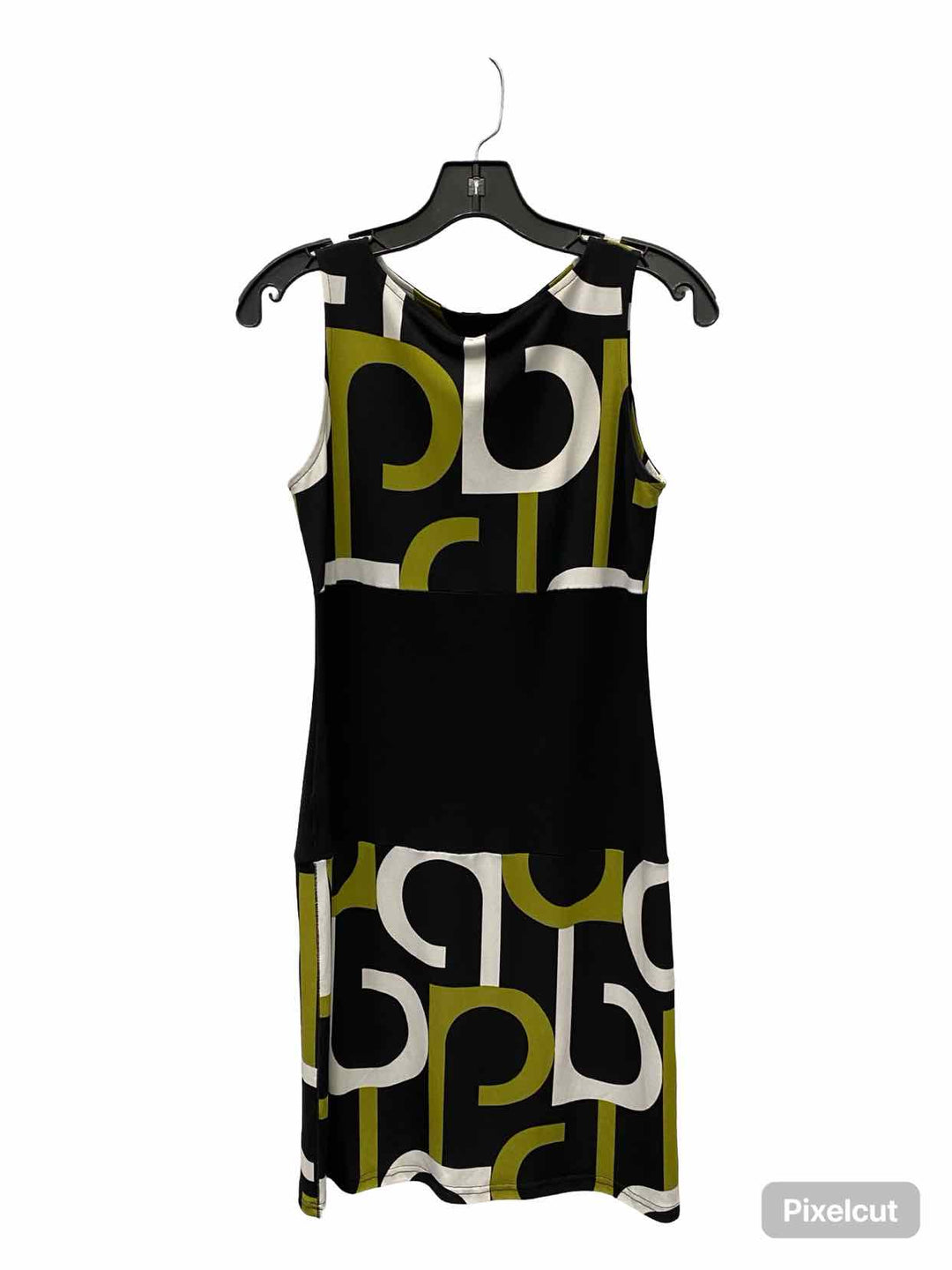 Joseph Ribkoff Size 6 Black Green Dress