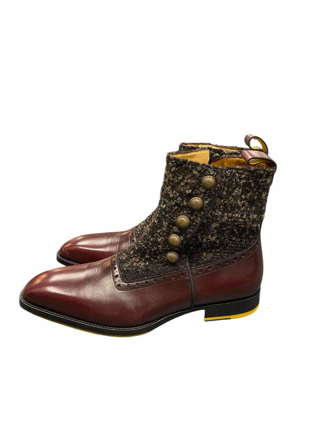 John Fluevog Shoe Size 10 Leather Rufus Magoo Quincy Boots(Ankle)