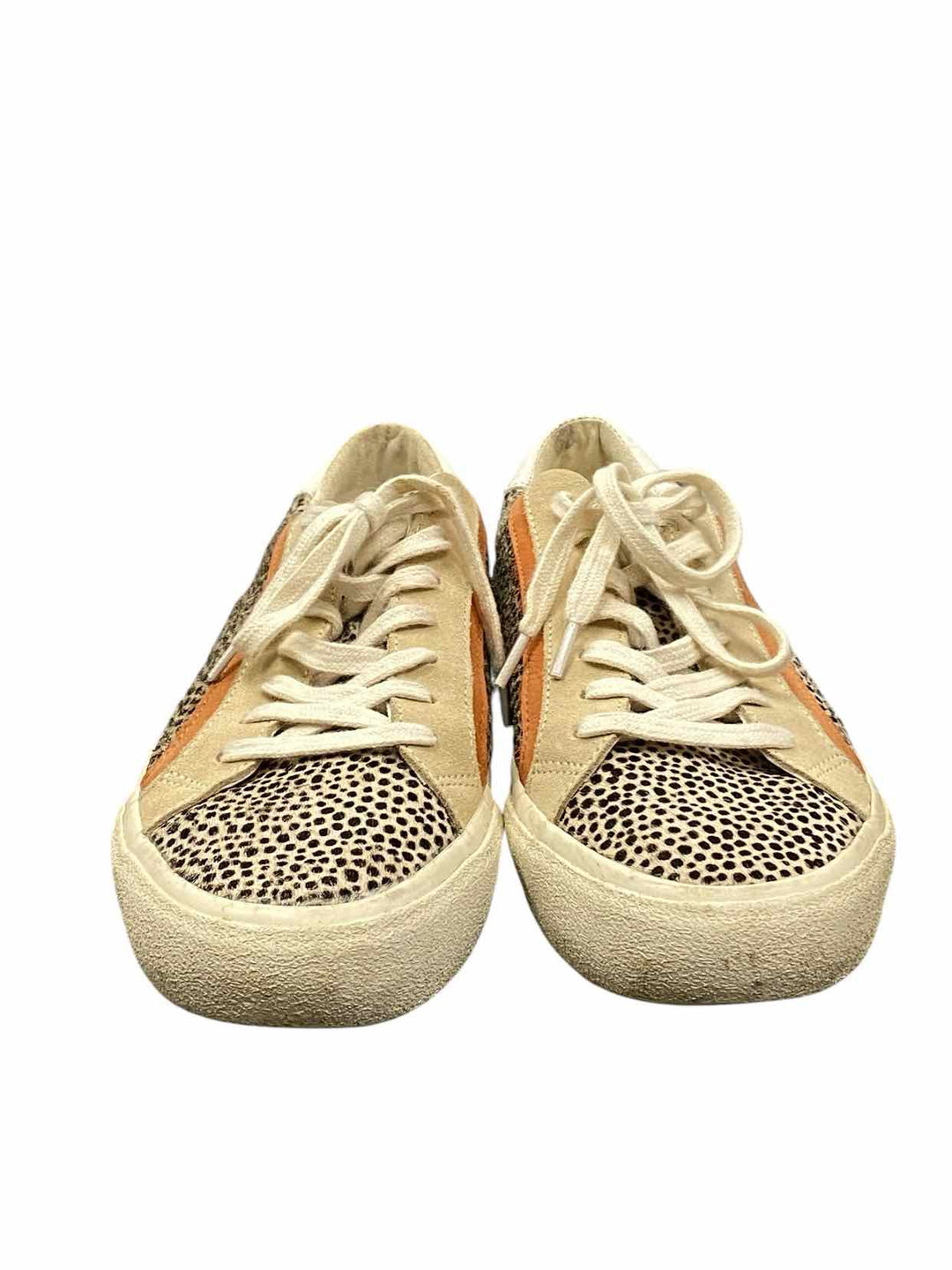 Madewell Shoe Size 8 Beige Orange Fur & Leather Sneakers