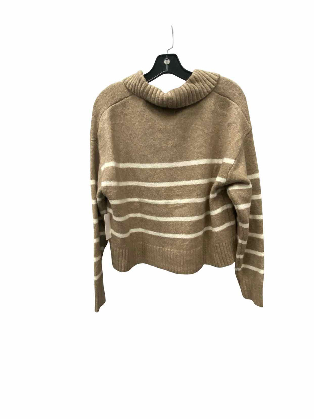 Major Label Group Size L Brown White Striped Sweater