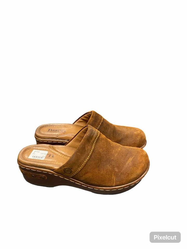 Born Shoe Size 6 Brown Bandy Clogs