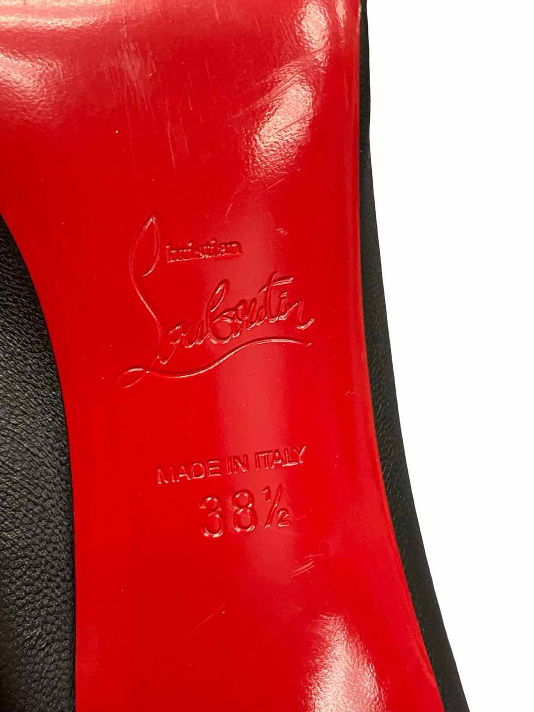 Christian Louboutin Shoe Size 38.5 Black Leather Kate 85 Heels