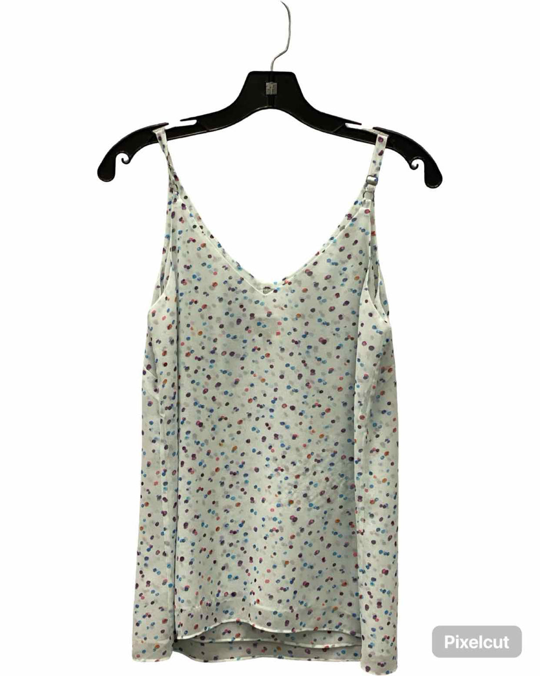 Cabi Size XS Blue White Polka Dot Tank Top