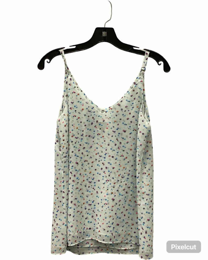 Cabi Size XS Blue White Polka Dot Tank Top