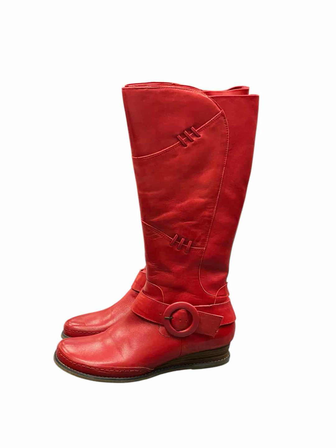Miz Mooz Shoe Size 8.5 Red Leather Priya Boots(knee)