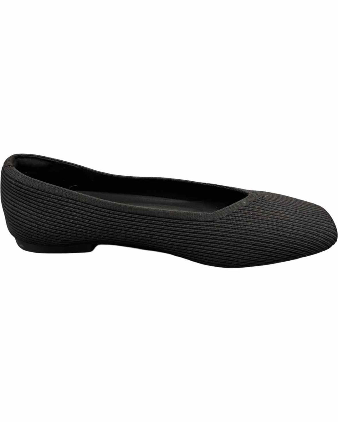 Vivaia Shoe Size 41.5 Black Square-Toe V-Cut Flats