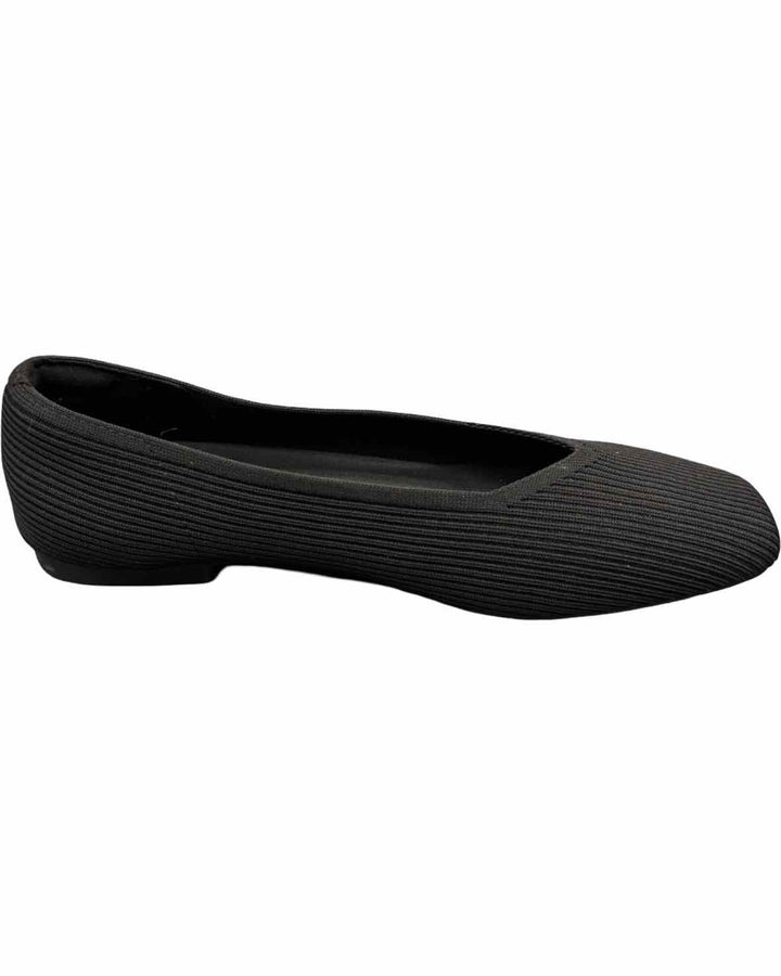 Vivaia Shoe Size 41.5 Black Square-Toe V-Cut Flats