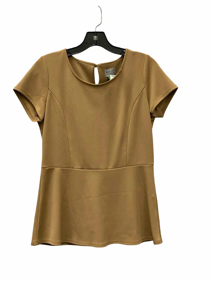 Susan Graver Size XS Tan Short Sleeve Shirts