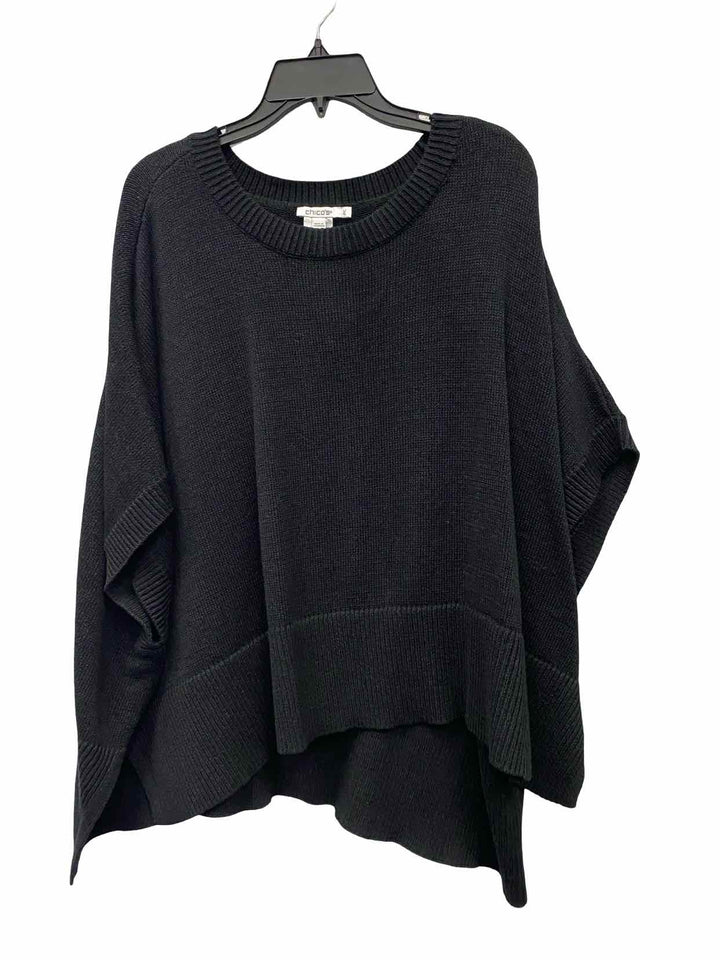 Chico's Size L/P Black Sweater
