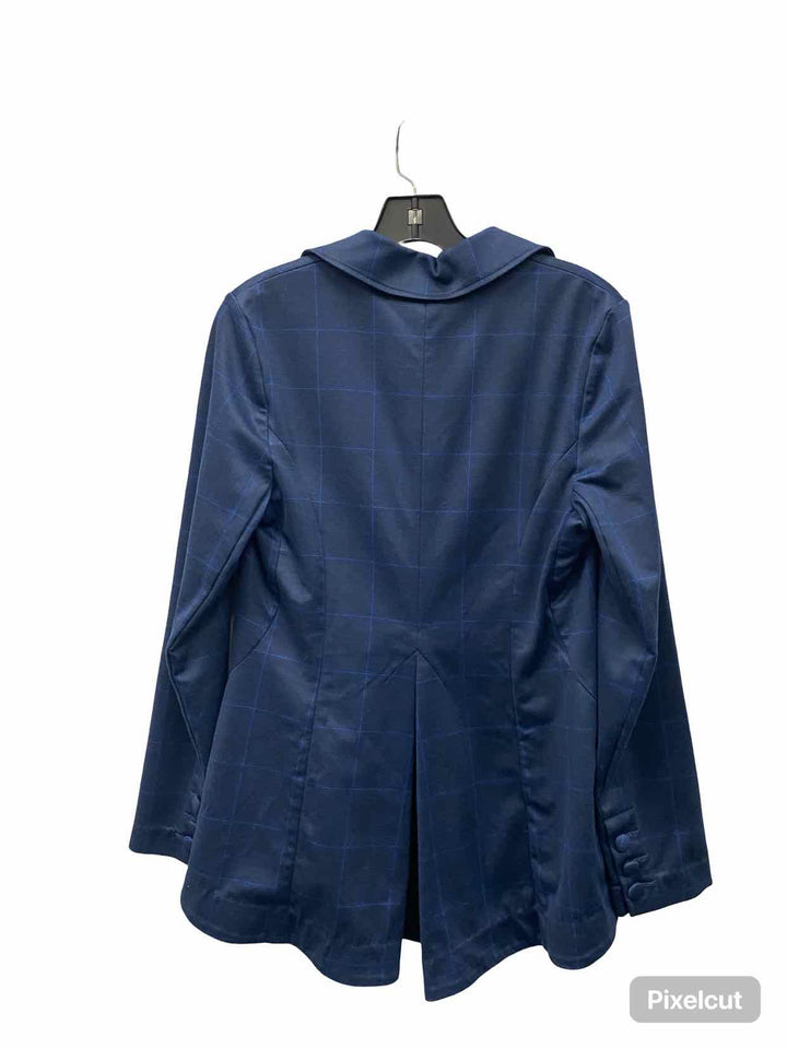 Cabi Size S Blue Grid Blazer