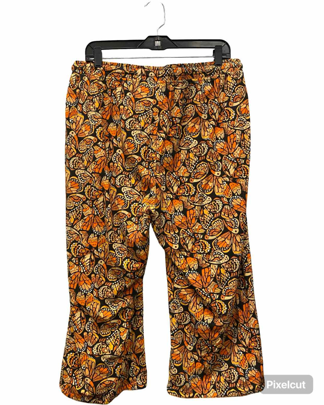 Duluth Trading Size L Orange Black Butterfly PJ Bottoms Pants