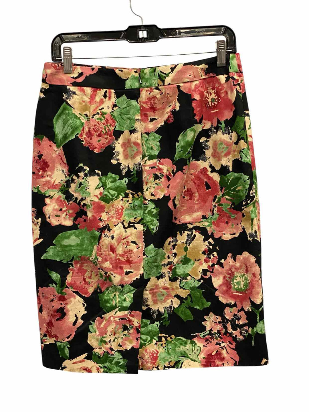 Talbots Size 6 Black Multi Floral Skirt