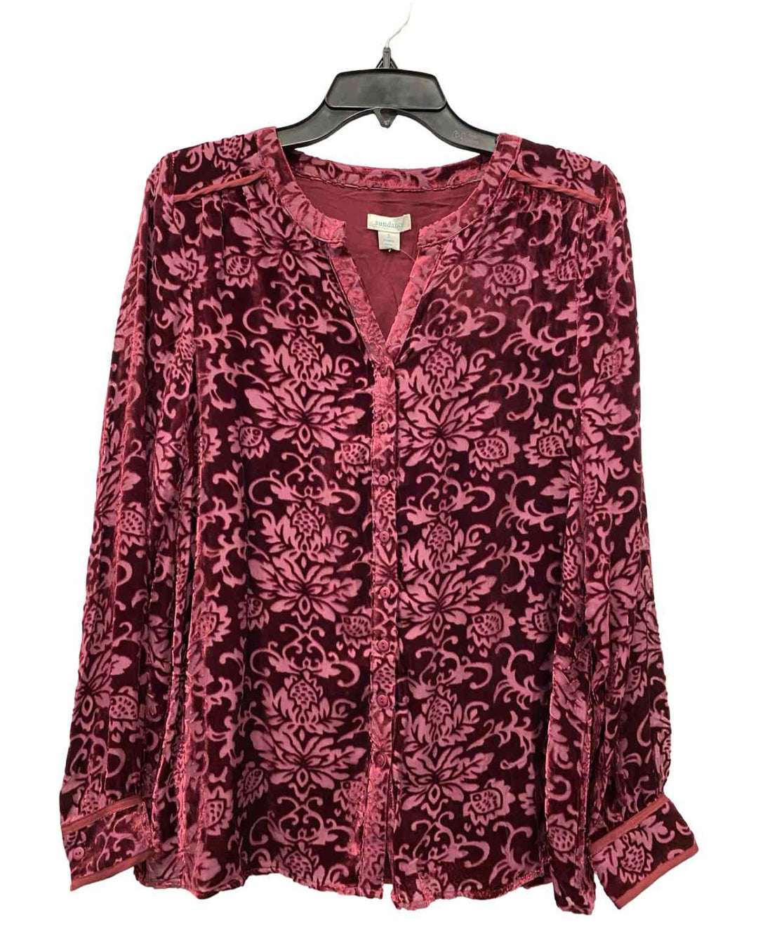 Sundance Size S Burgundy Silk & rayon Long Sleeve Shirts