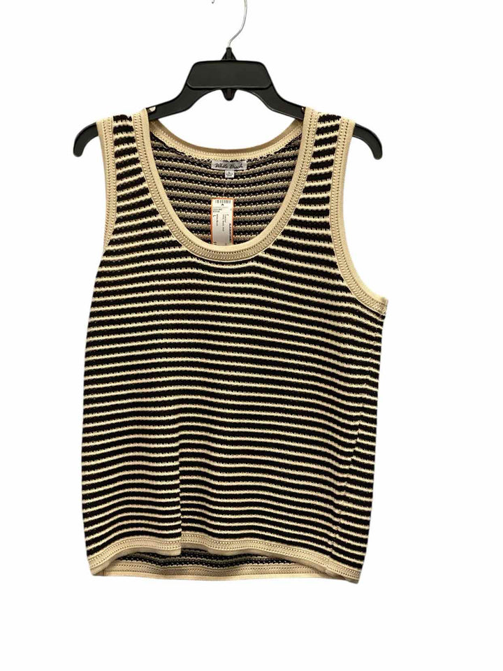 White Birch Size L White Black Sweater