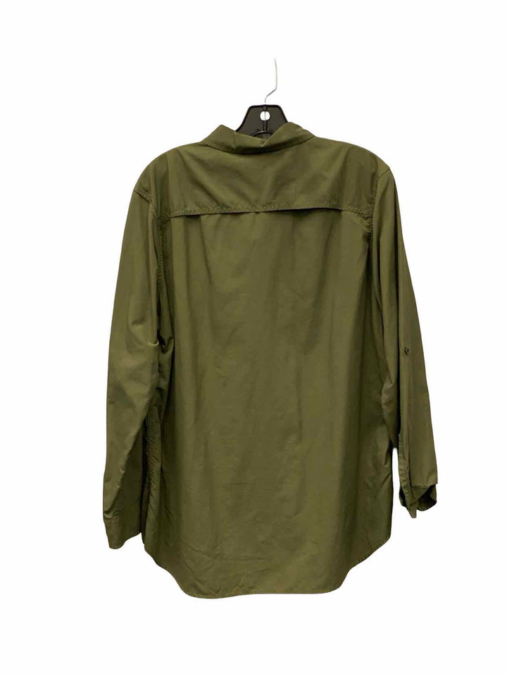 Eddie Bauer Size L Green Long Sleeve Shirts