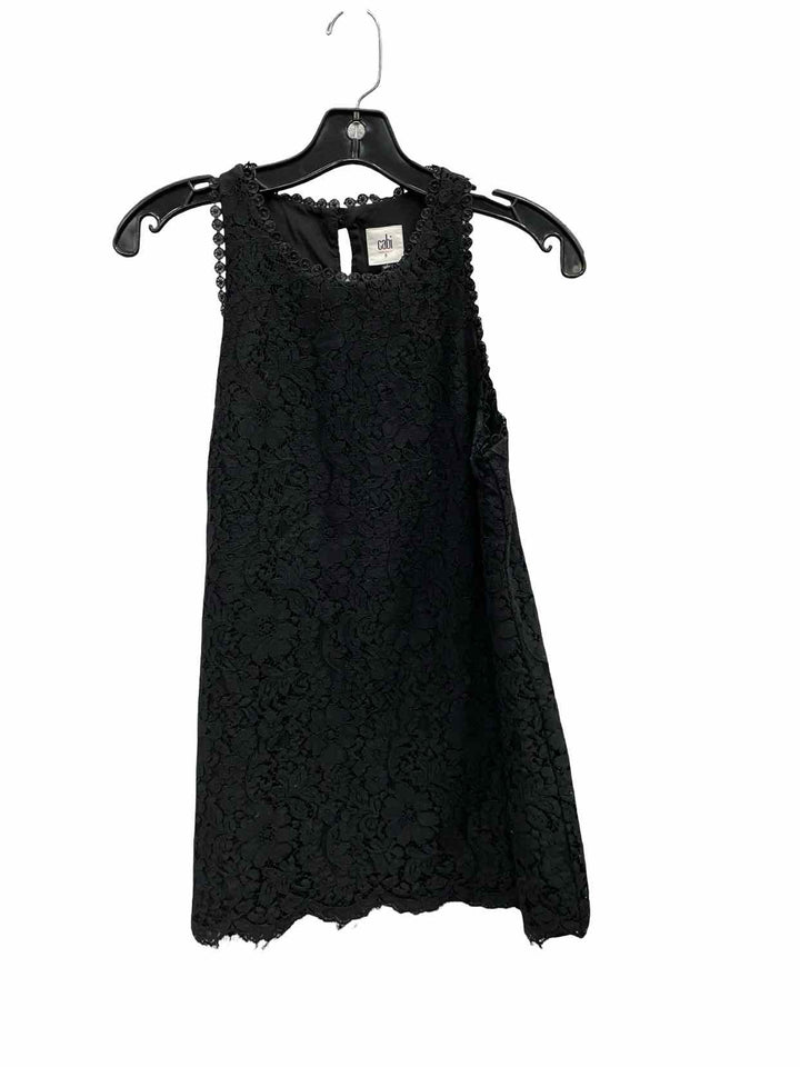 Cabi Size S Black Lace Tank Top