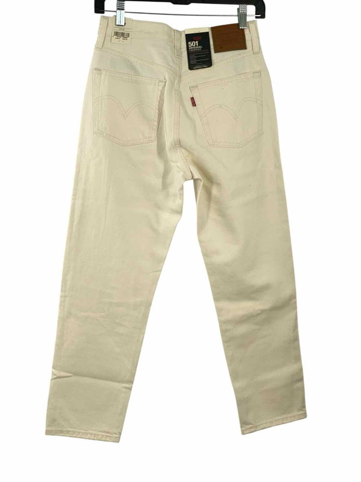 Levi's Premium Size 26x26 White 501 Original Denim Retail Jeans