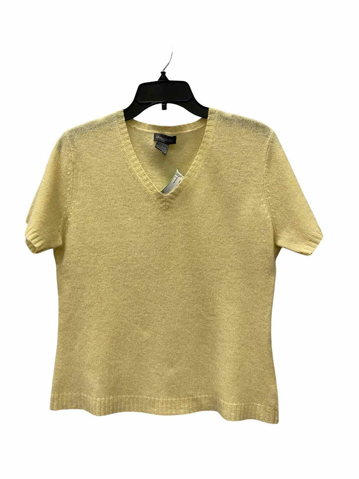 Mendocino Size L Yellow 100% cashmere Sweater