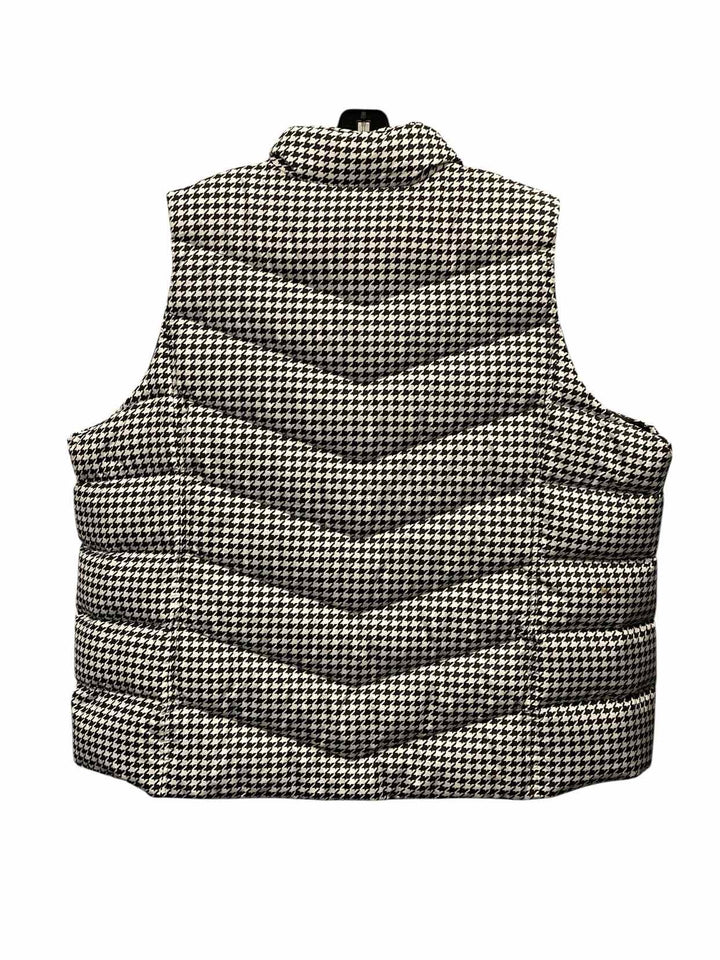 Lands End Size 3X Black White Print Vest (Outdoor)