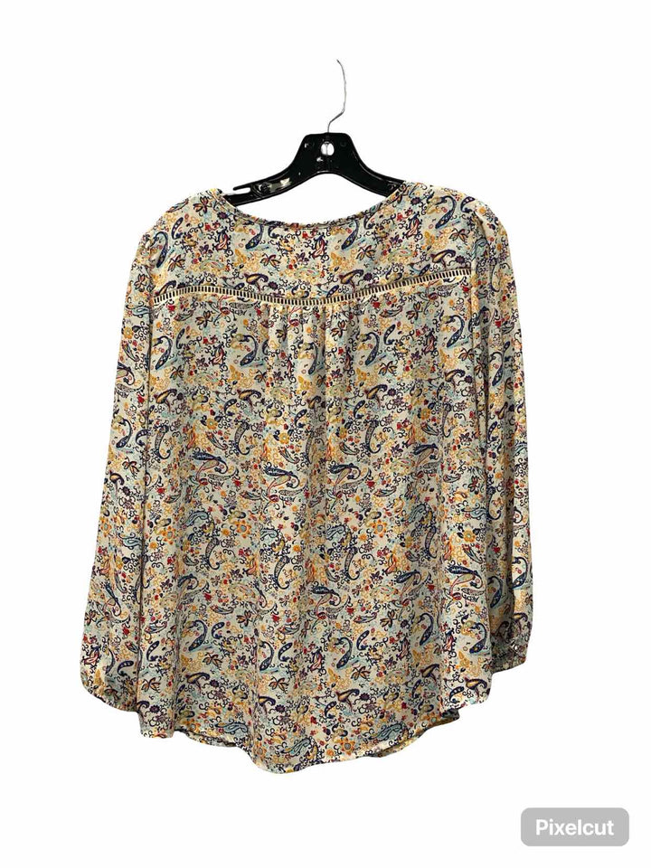 Collective Concepts Size L Yellow Floral Long Sleeve Shirts