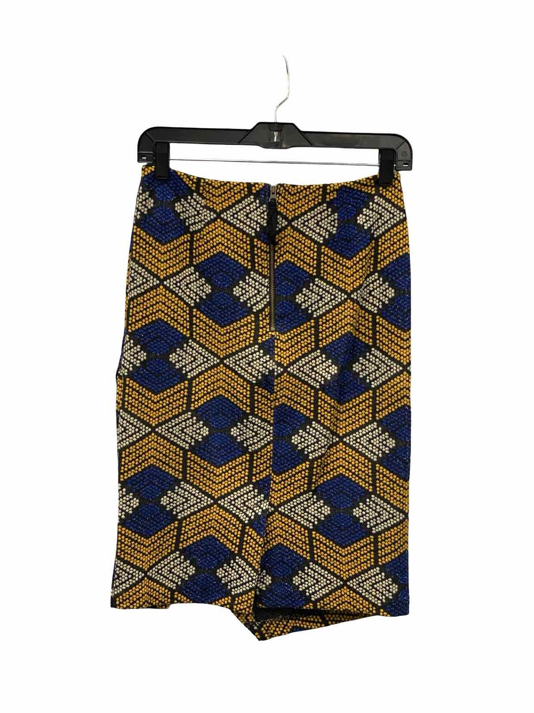 Maeve Size 2P Yellow Blue Print Skirt
