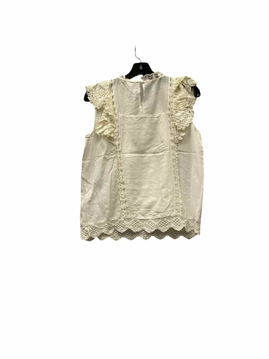 Maeve Size 8 Off White Short Sleeve Shirts