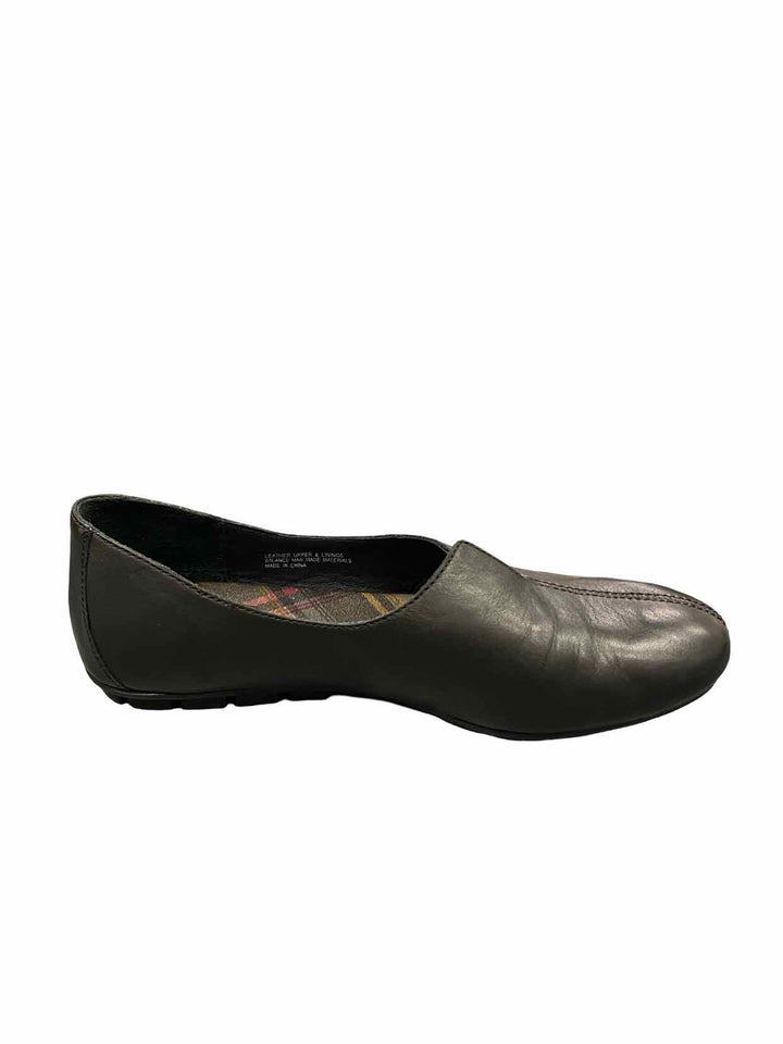 Born Shoe Size 9.5 Black Leather Sebra Flats