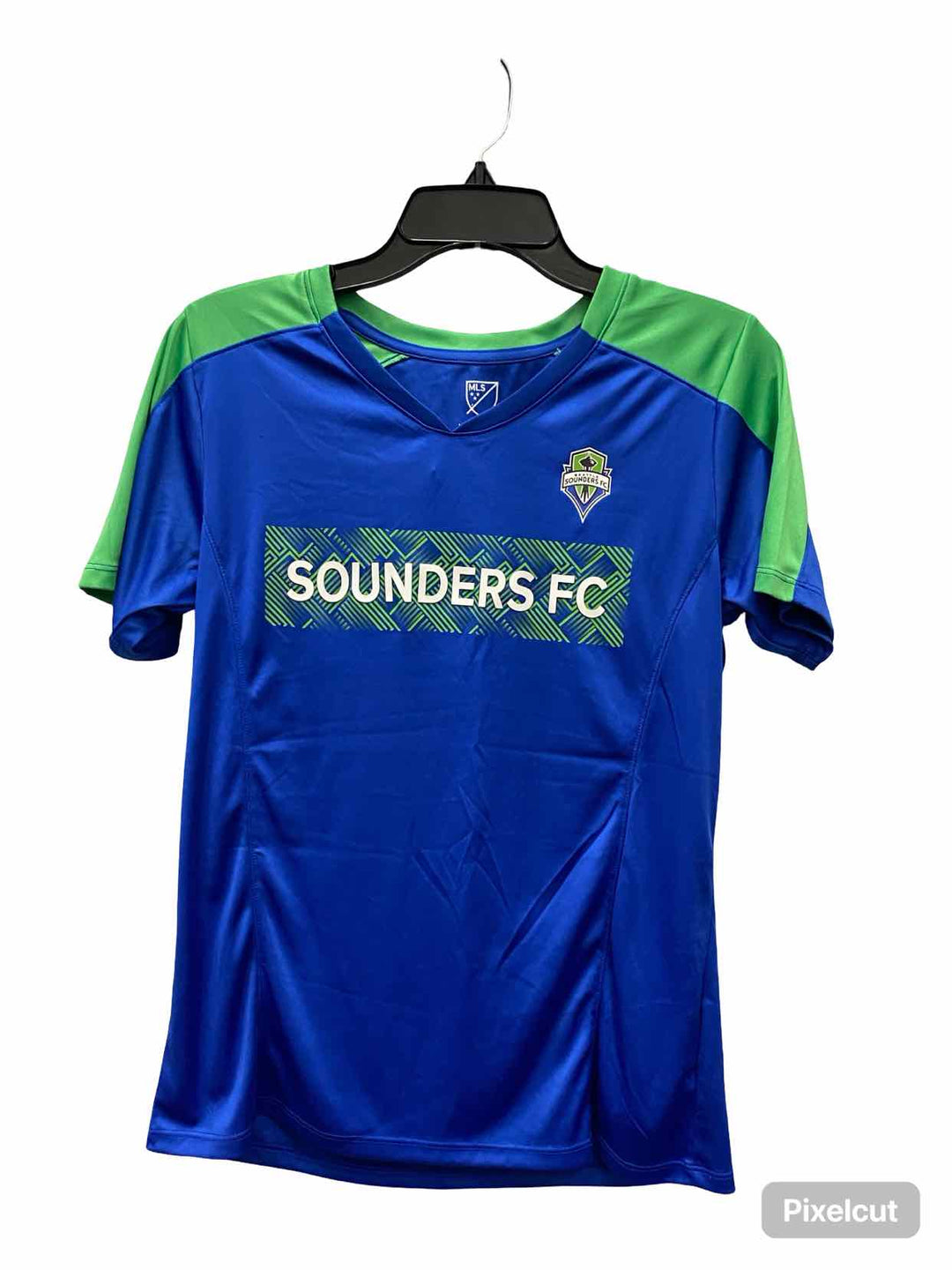 MLS Size M Blue & Green Sounders Athletic Short Sleeve