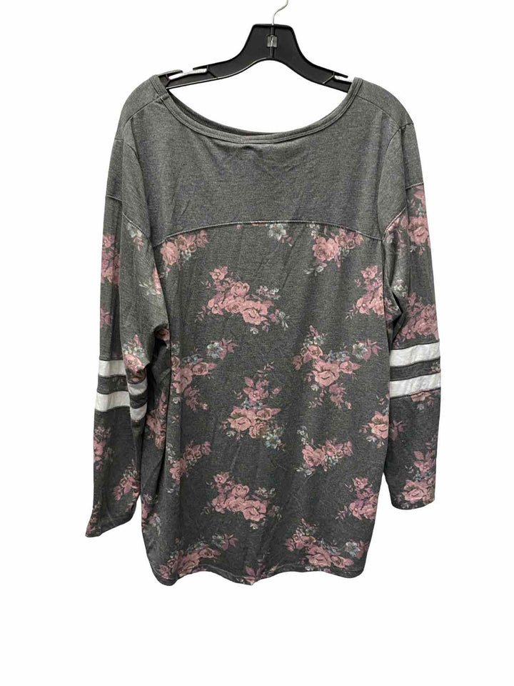 Lane Bryant Size 3X Grey Long Sleeve Shirts