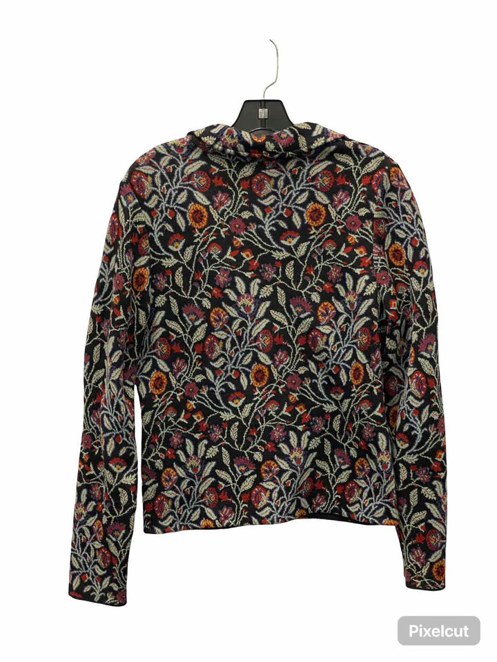 Peruvian Connection Size M Blue Multi Print Long Sleeve Shirts