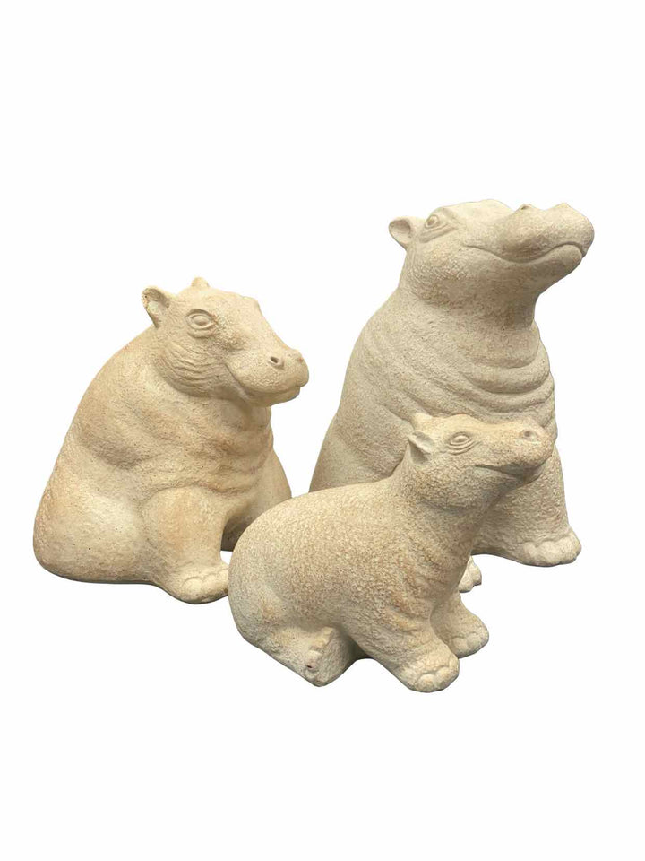 Paul Bellardo Hippo Family Sculptures Home Decor