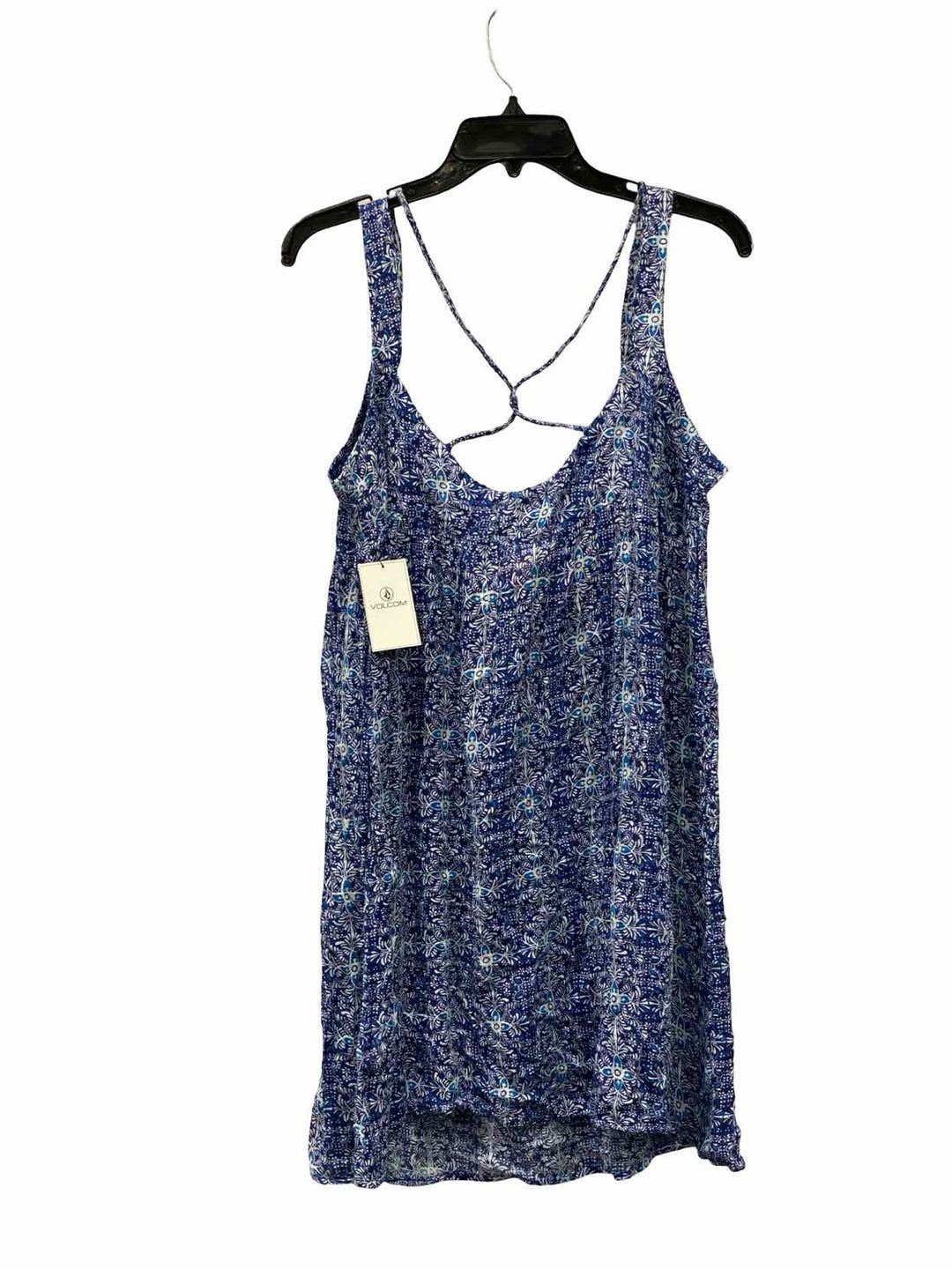 Volcom Size L Blue White Dress