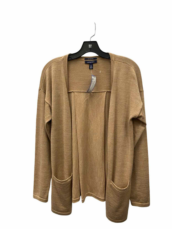 Lands End Size S Beige 100% Merino Wool Sweater