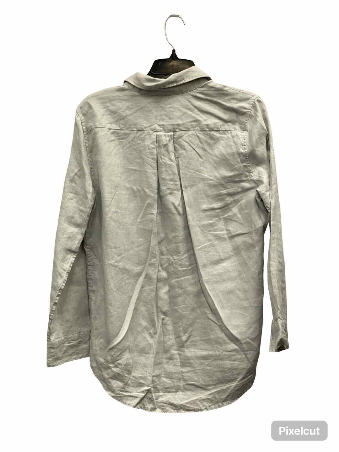 Quince Size M Grey Linen Long Sleeve Shirts
